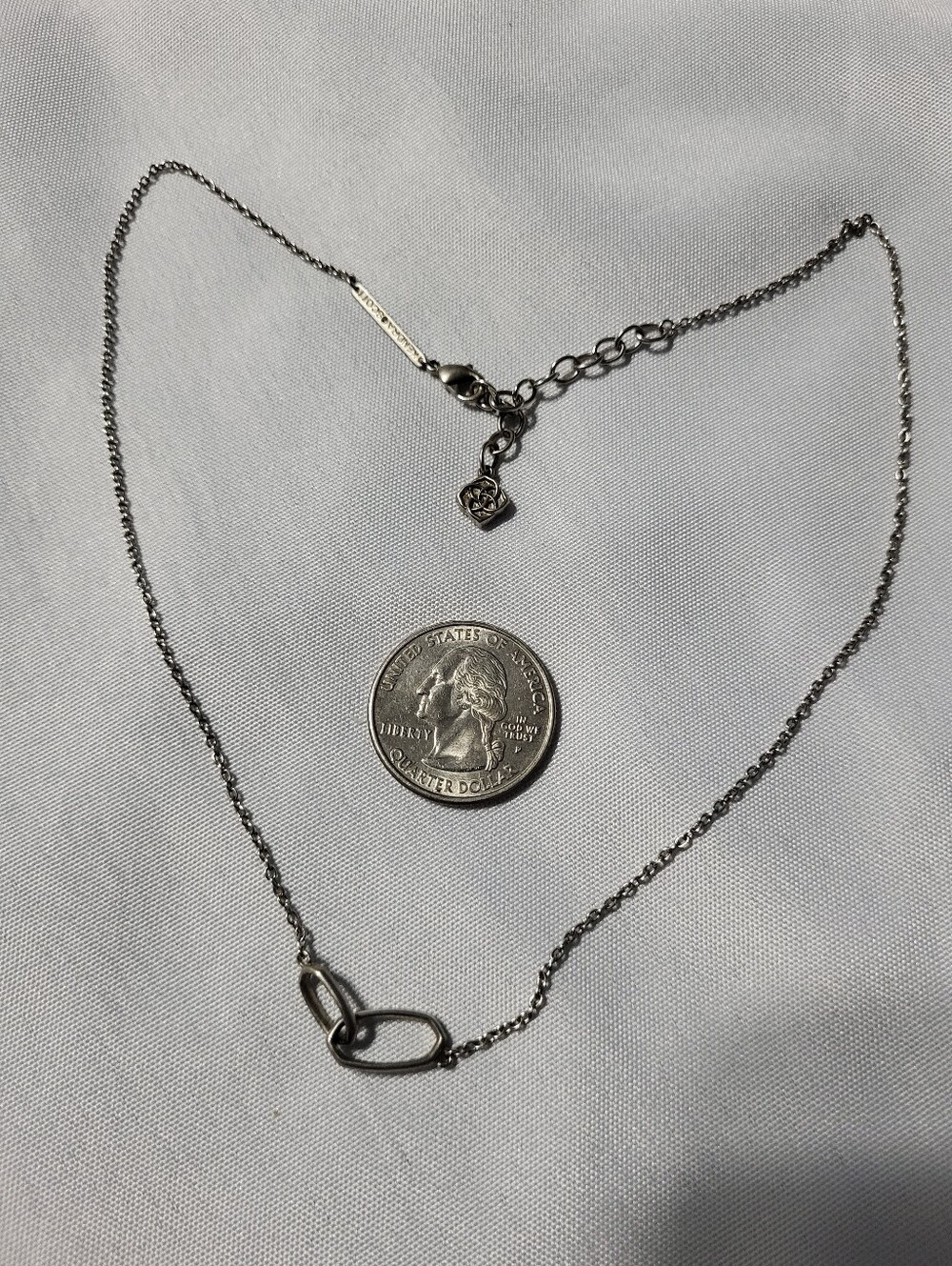 Kendra Scott Sawyet Necklace Silvertone 16-18in